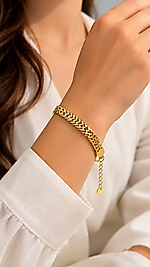 LAVİNYA GOLD ÖRGÜ BİLEKLİK