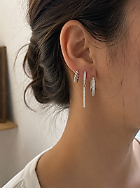 AURA 3'LÜ ÇELİK KÜPE SET